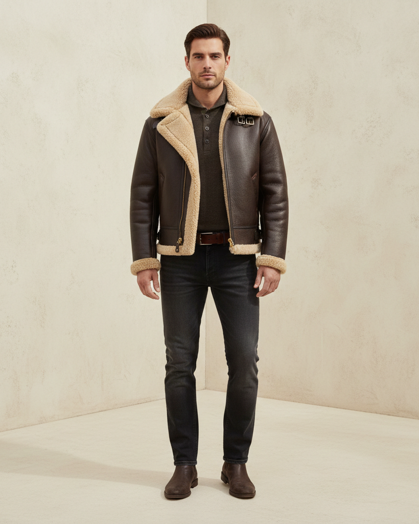MAVERICK | CHAQUETA DE CUERO ACOLCHADA