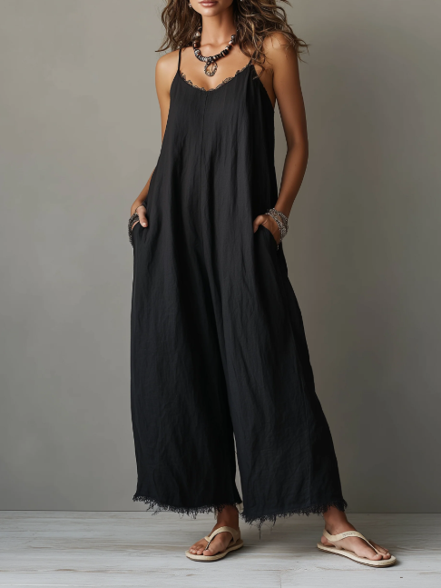 LÉA | MONO MINIMALISTA DE LINO PARA MUJER
