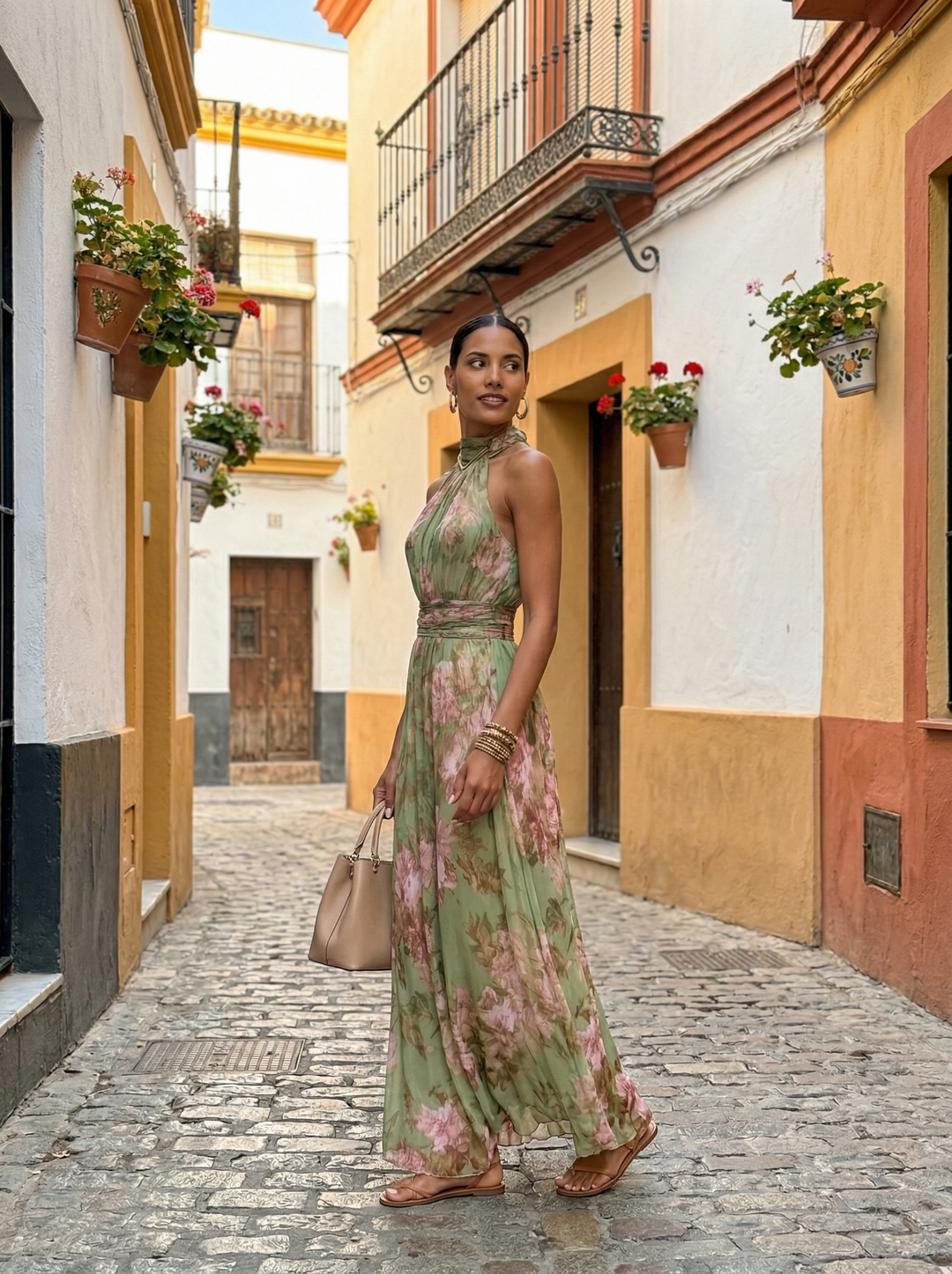 OLIVIA | VESTIDO LARGO FLORAL