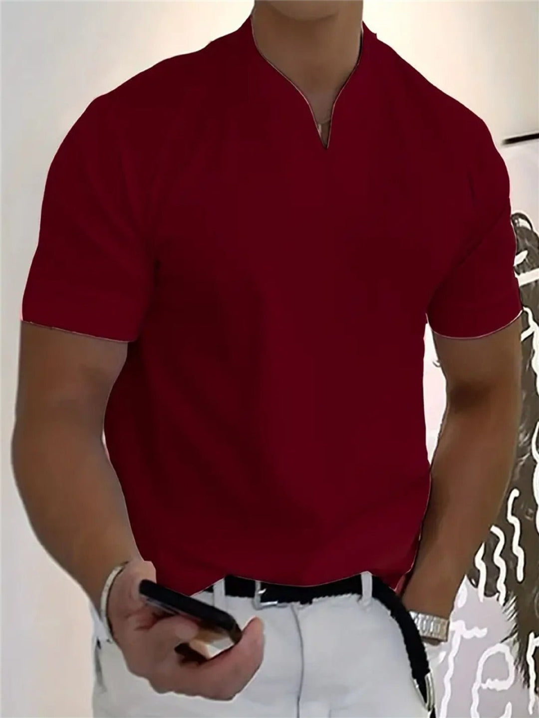 GONZALO | CAMISETA CON CUELLO EN V
