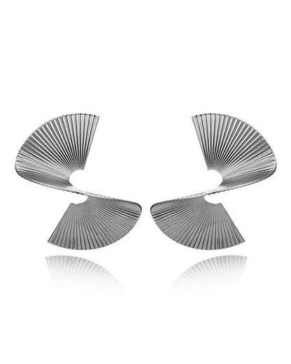 PENDIENTES DE METAL PLISADO