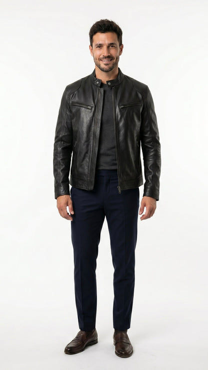 SCOTT | CHAQUETA DE CUERO DE TEMPORADA