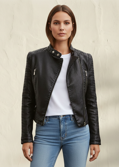 ROSA | CHAQUETA DE CUERO DE TEMPORADA