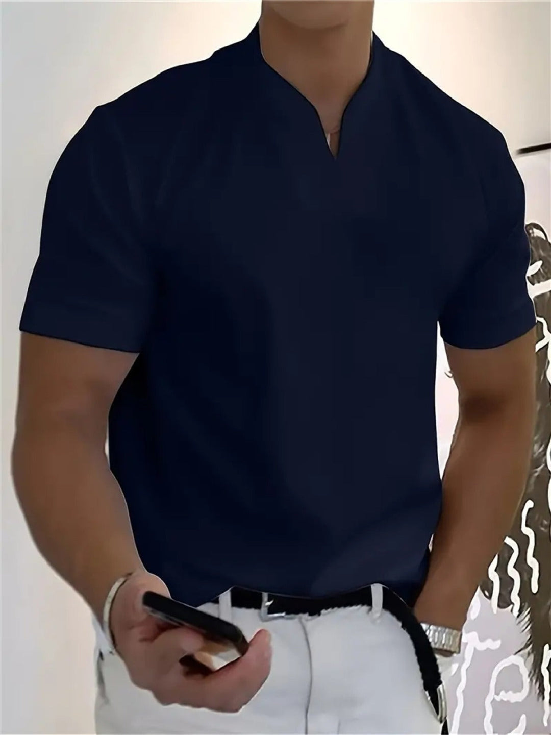 GONZALO | CAMISETA CON CUELLO EN V