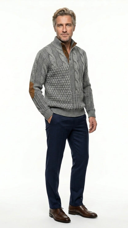 FÉNIX | JERSEY PATCHWORK DE PUNTO TRENZADO