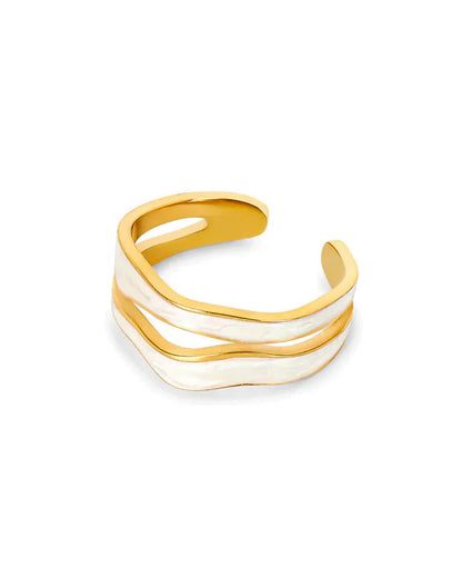 MAREA | ANILLO AJUSTABLE BAÑADO EN ORO DE 18 QUILATES