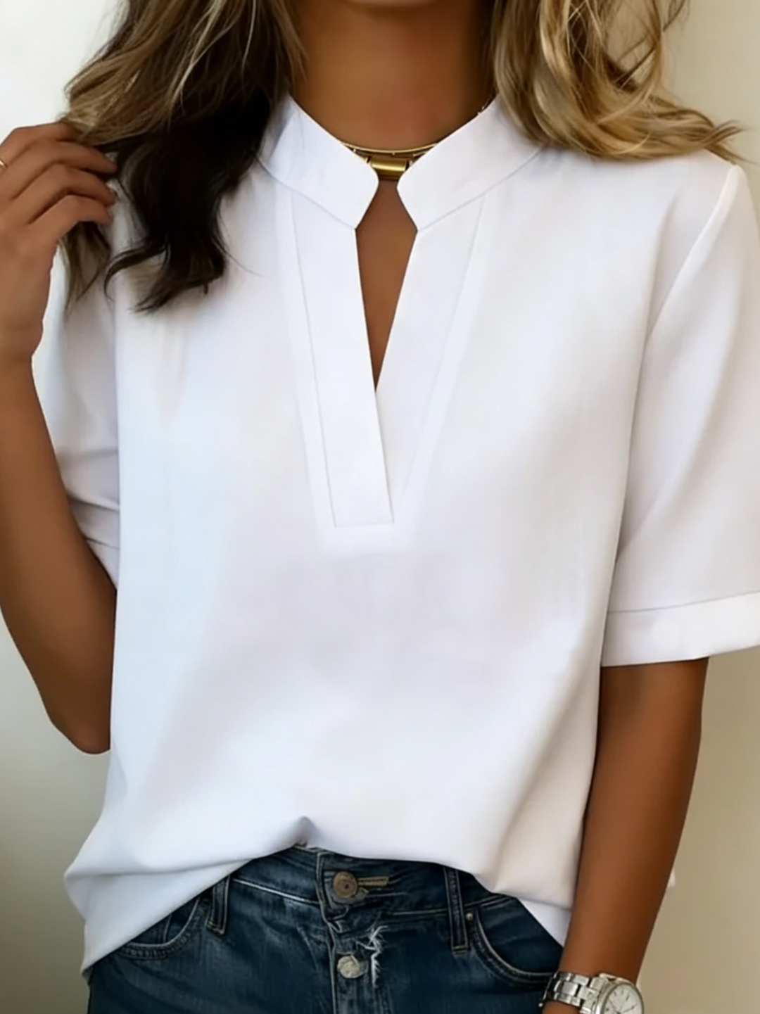 ELISE | BLUSA ELEGANTE CON CUELLO REFINADO