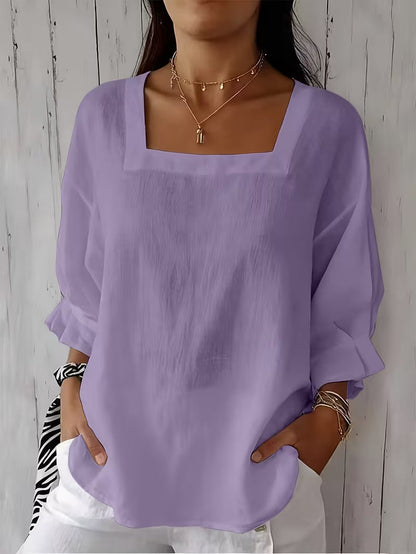 ALVESSA | BLUSA DE MANGA LARGA CON ESCOTE CRUZADO