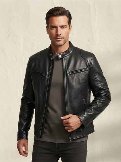 SCOTT | CHAQUETA DE CUERO DE TEMPORADA