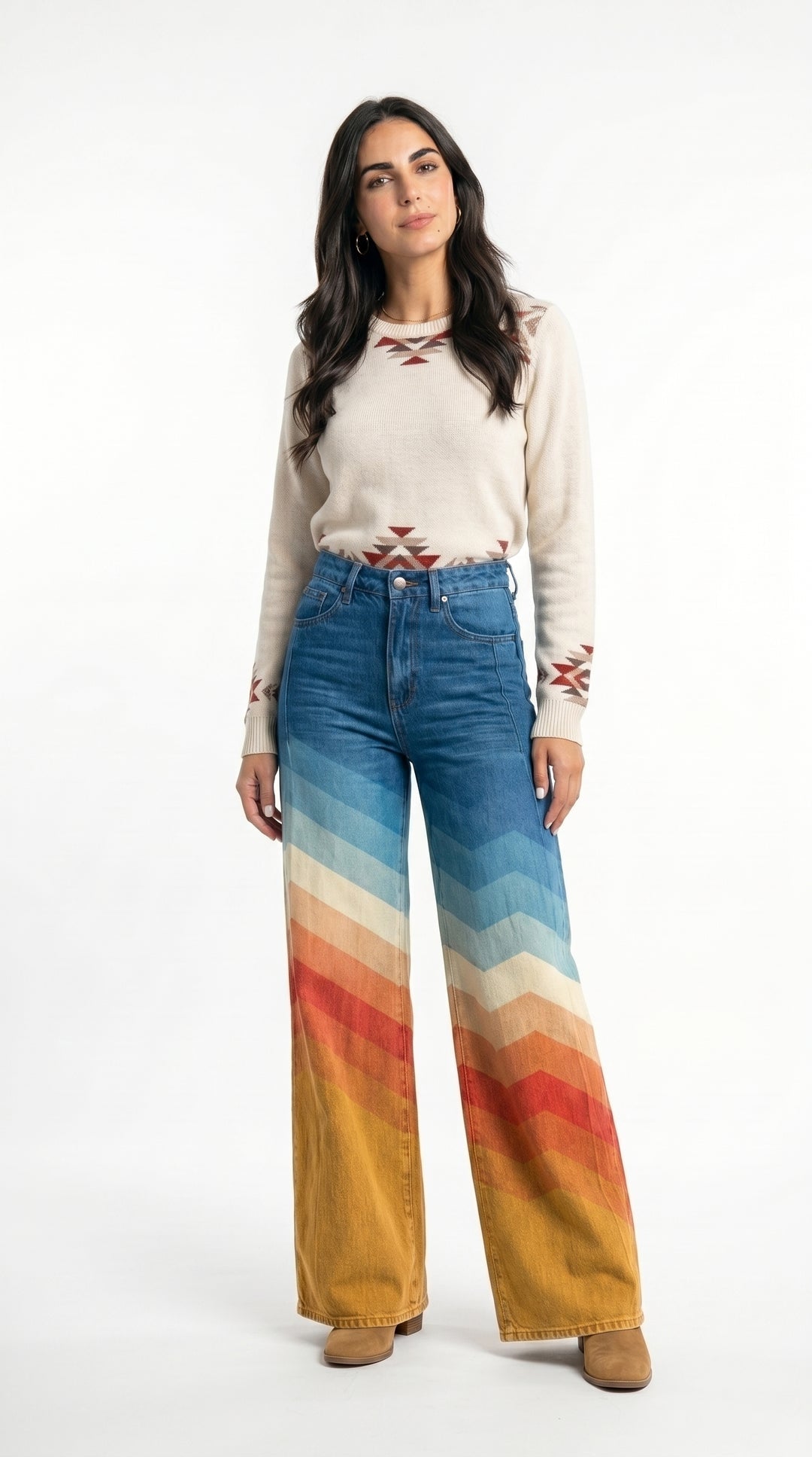 MARGA | PANTALÓN ELEGANTE CON DISEÑO ZIG ZAG